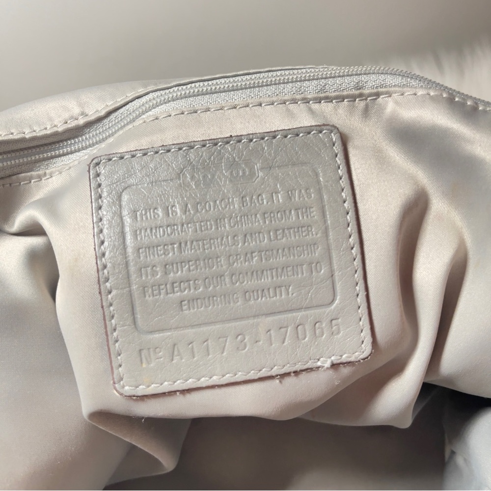 COACH Audrey Andie Gray Patent Leather Crossbody Tote Bag - Picture 9 of 16